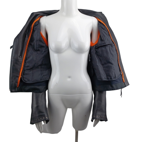 FIRST CLASSICS 100% Leather Traditional Gear Jacket Lined Women's Med - Picture 2 of 16